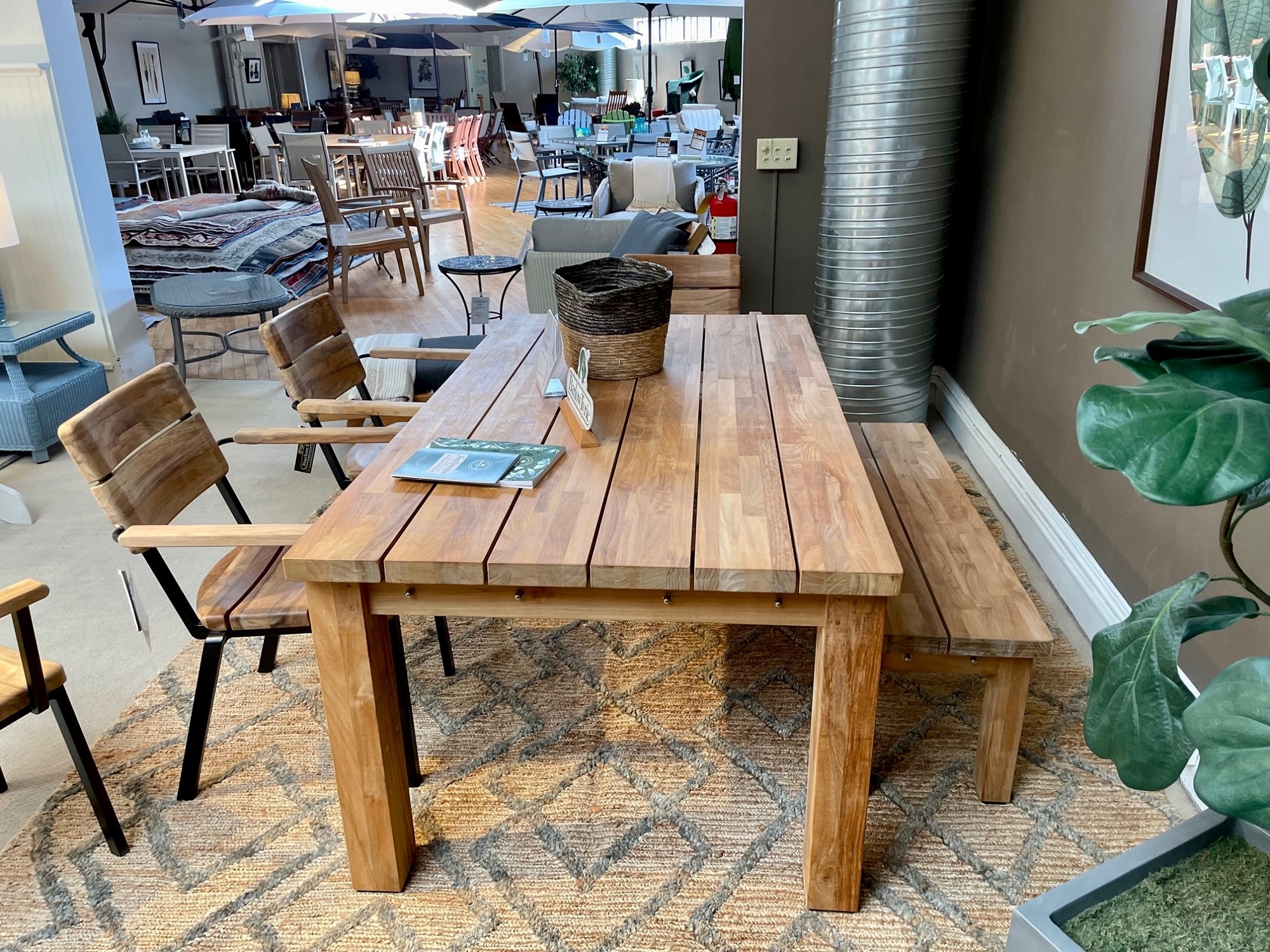 Barlow Tyrie Titan Rectangular Table with 2 Benches
