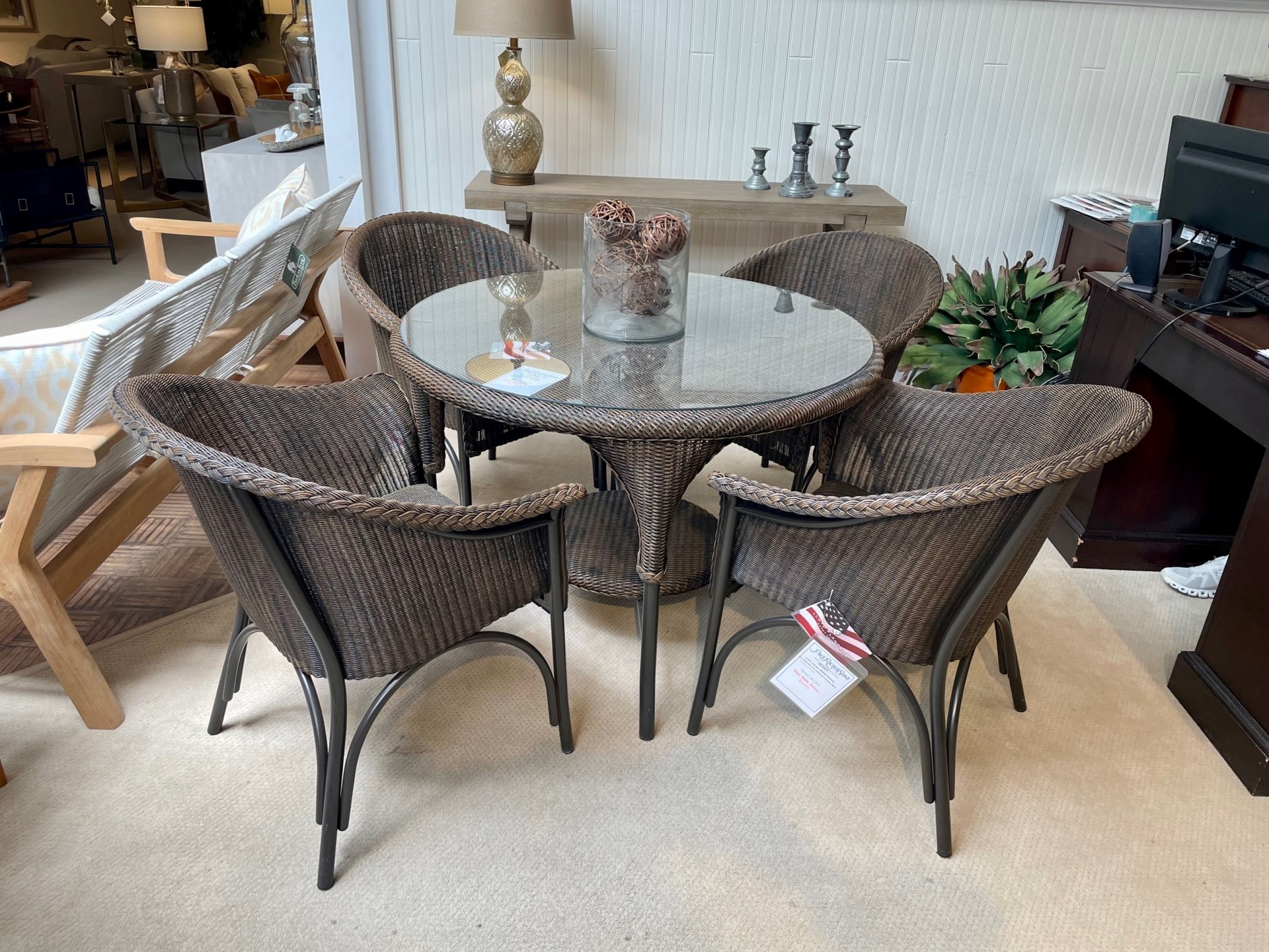 Lloyd Flanders Table and Chairs