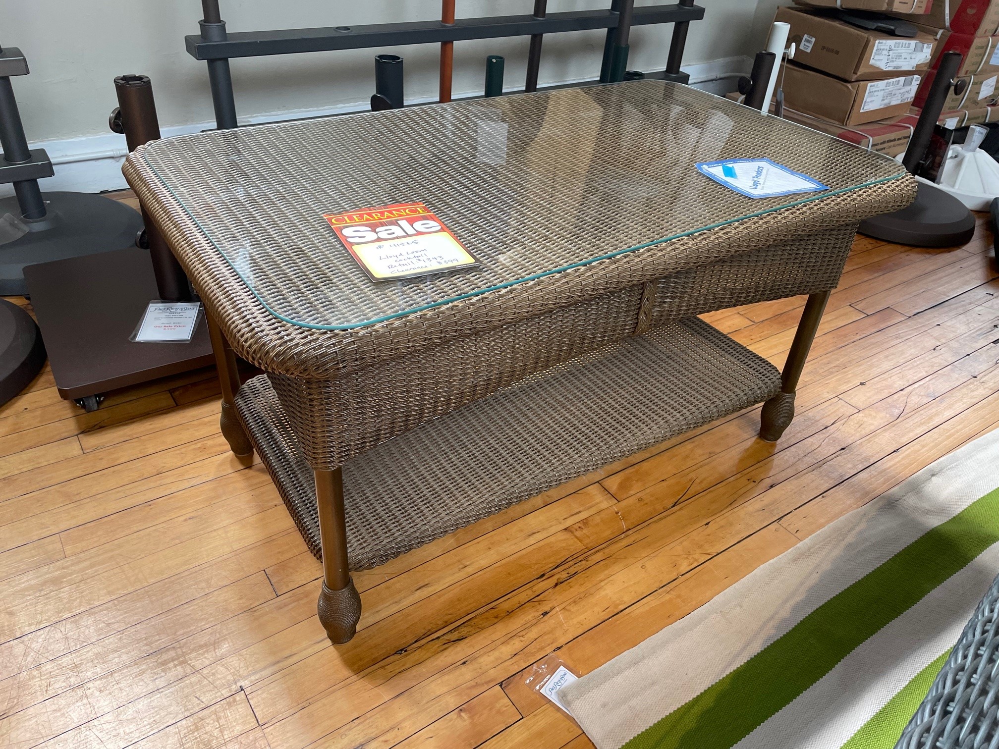 Lloyd Flanders Loom Cocktail Table